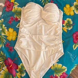 Liz Claiborne white swimsuit.